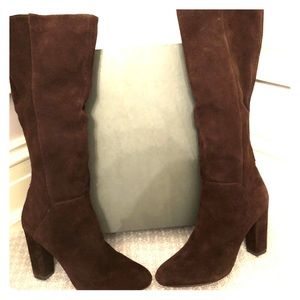 SAKS FIFTH AVENUE (GRAY):  Dark Brown Chunky Heel